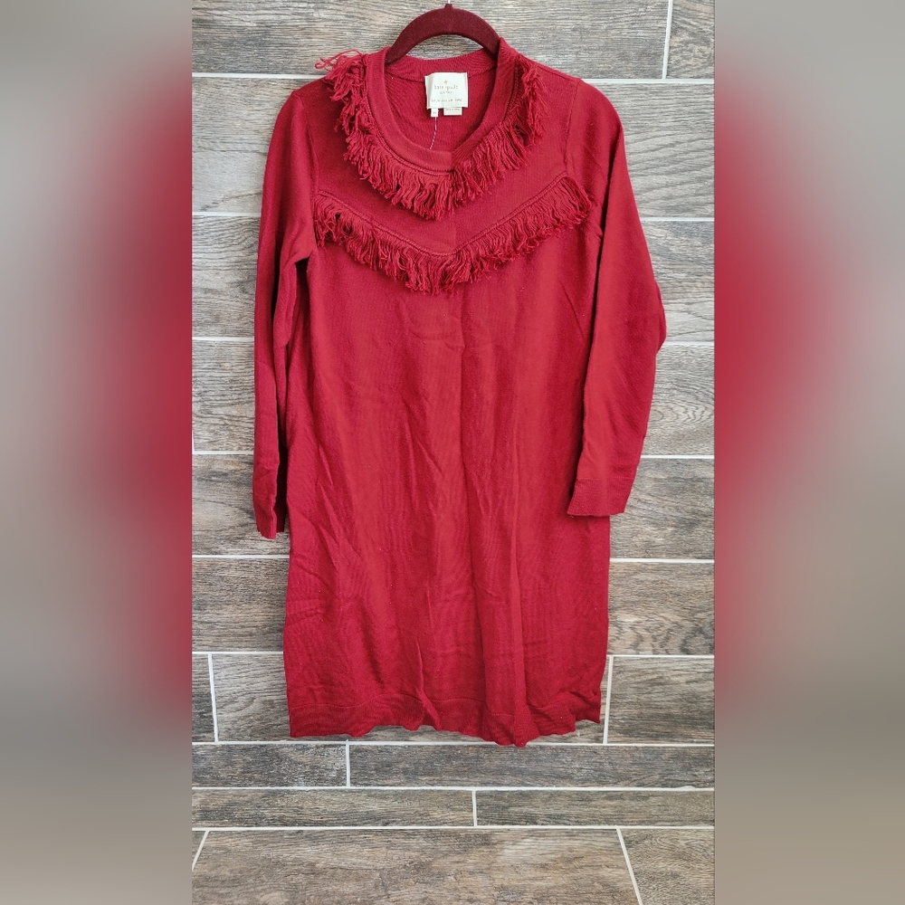 Kate Spade Red Soft Sweater Dress Size XS